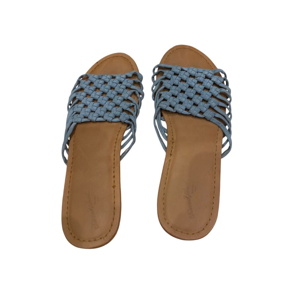 Universal Thread Woven Light Blue Slide Sandals
